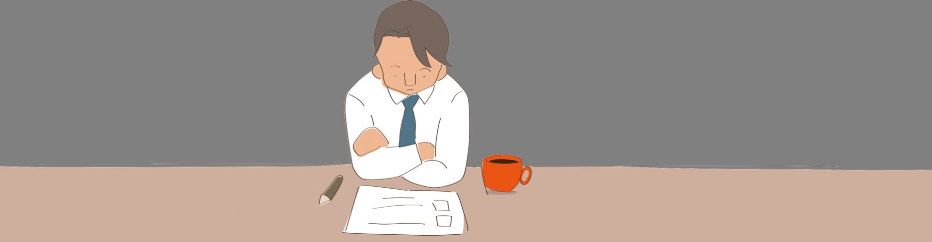 sad business man illustration