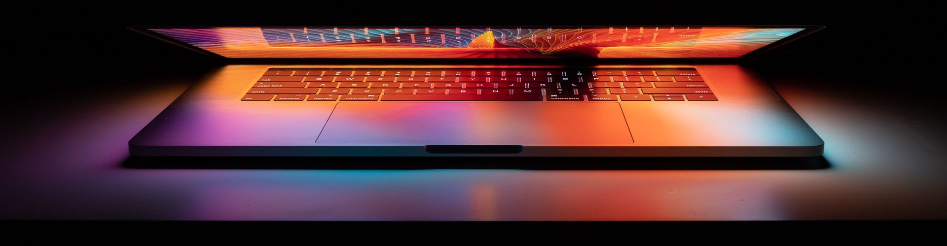 open laptop colourful potential