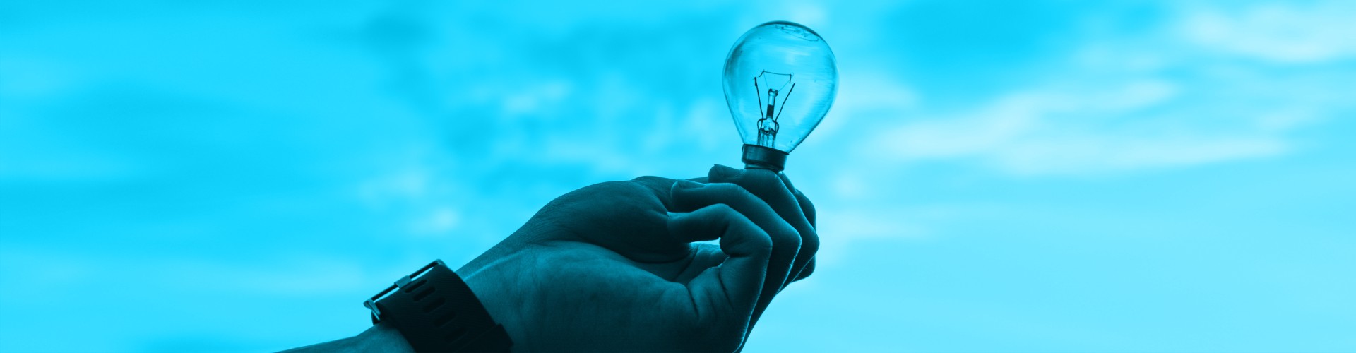 hand holding lightbulb