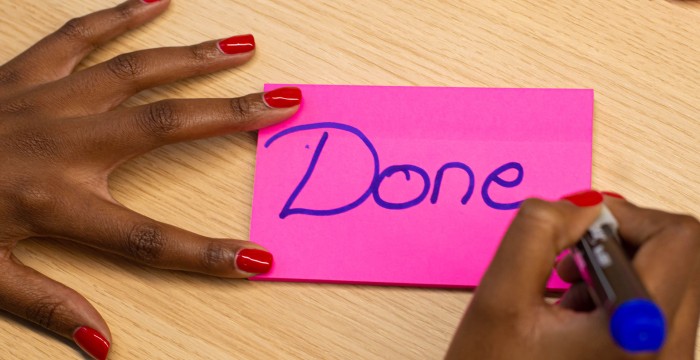 done written on notepad