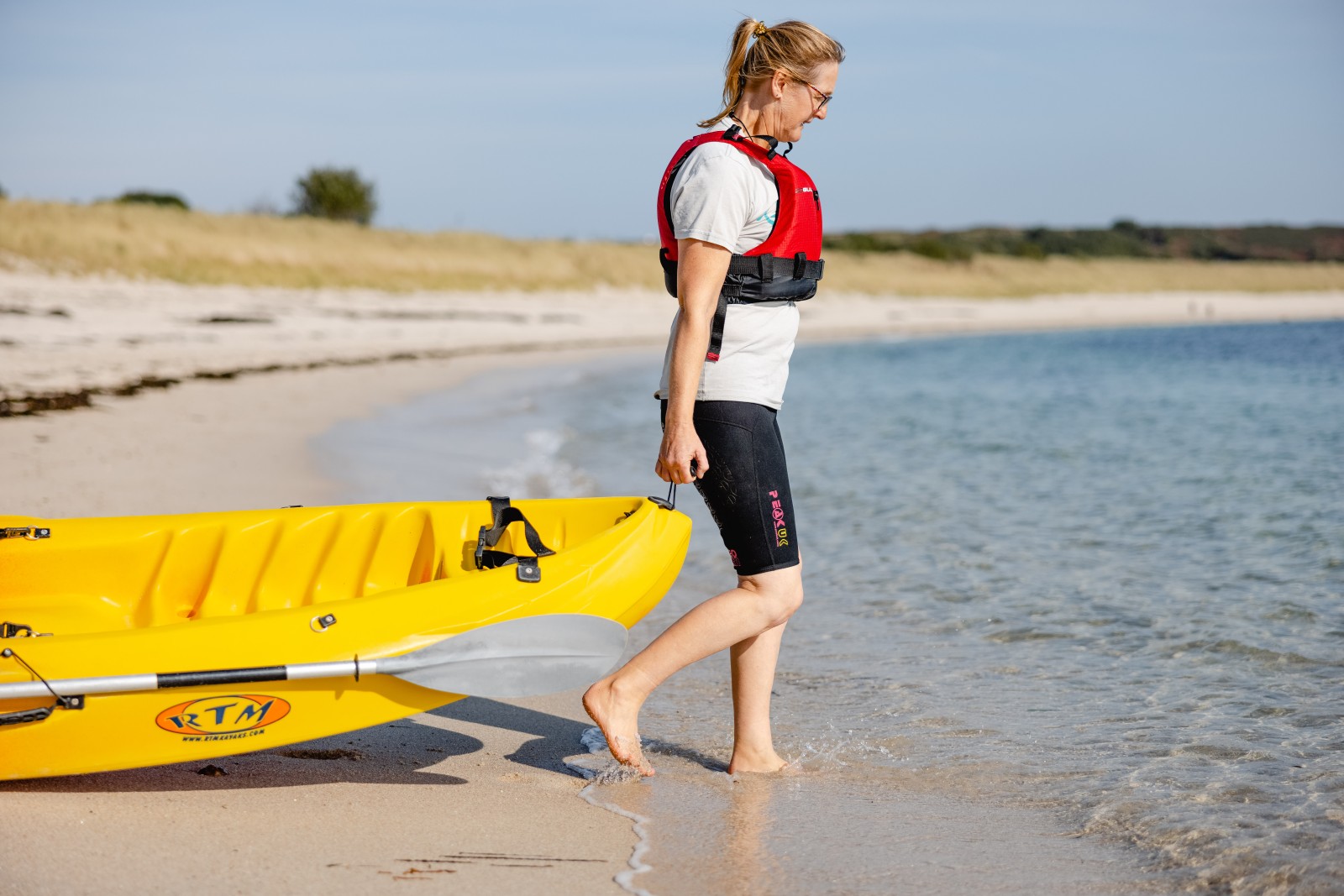 Anna going kayaking